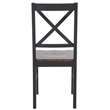 Safavieh Akash Wood Dining Chair in Black / Walnut