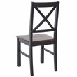 Safavieh Akash Wood Dining Chair in Black / Walnut