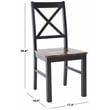 Safavieh Akash Wood Dining Chair in Black / Walnut