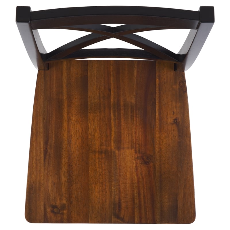 Safavieh Akash Wood Dining Chair in Black / Walnut