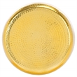 Safavieh Saanvi Round Aluminum Accent Table in Gold / Green