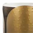 Safavieh Shiara Round Iron Accent Table in White / Brass