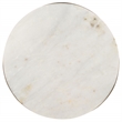 Safavieh Shiara Round Iron Accent Table in White / Brass