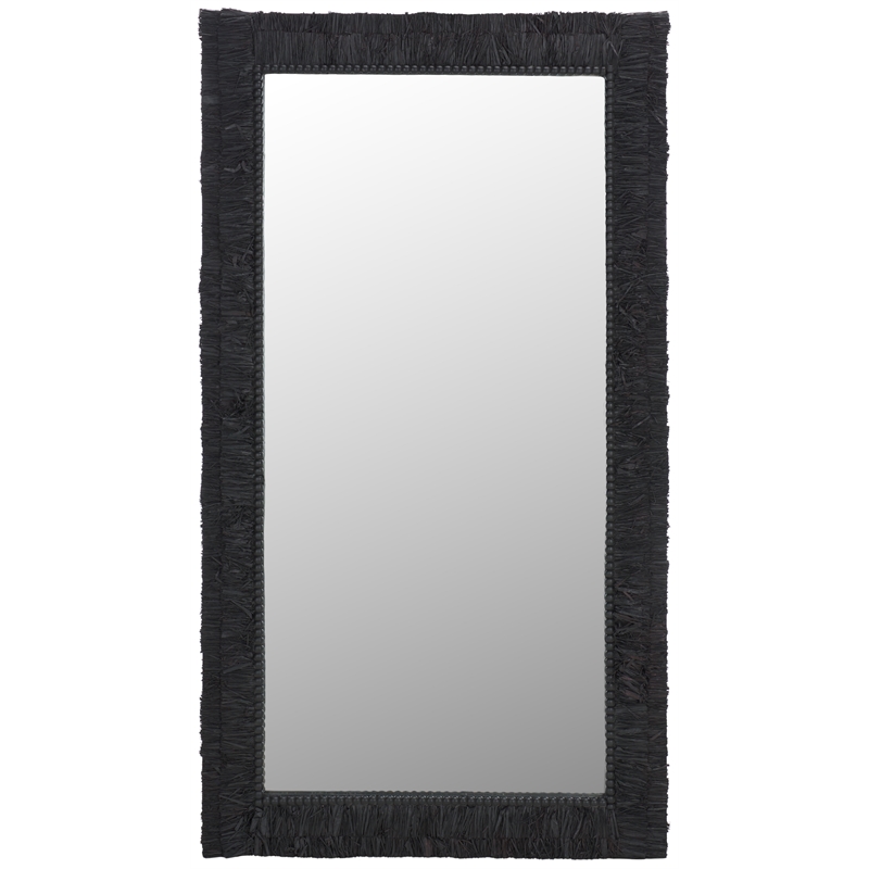 Safavieh Zoelle Wood and Iron Mirror in Black