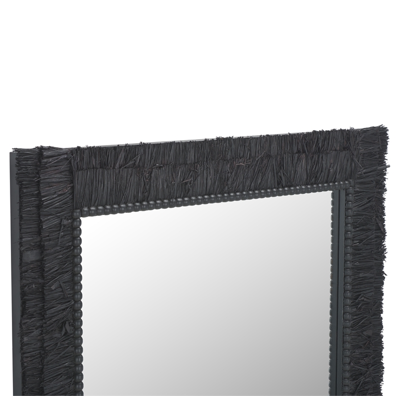 Safavieh Zoelle Wood and Iron Mirror in Black