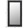Safavieh Zoelle Wood and Iron Mirror in Black