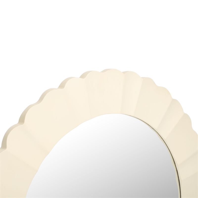 Safavieh Nooa Wood and Iron Mirror in White