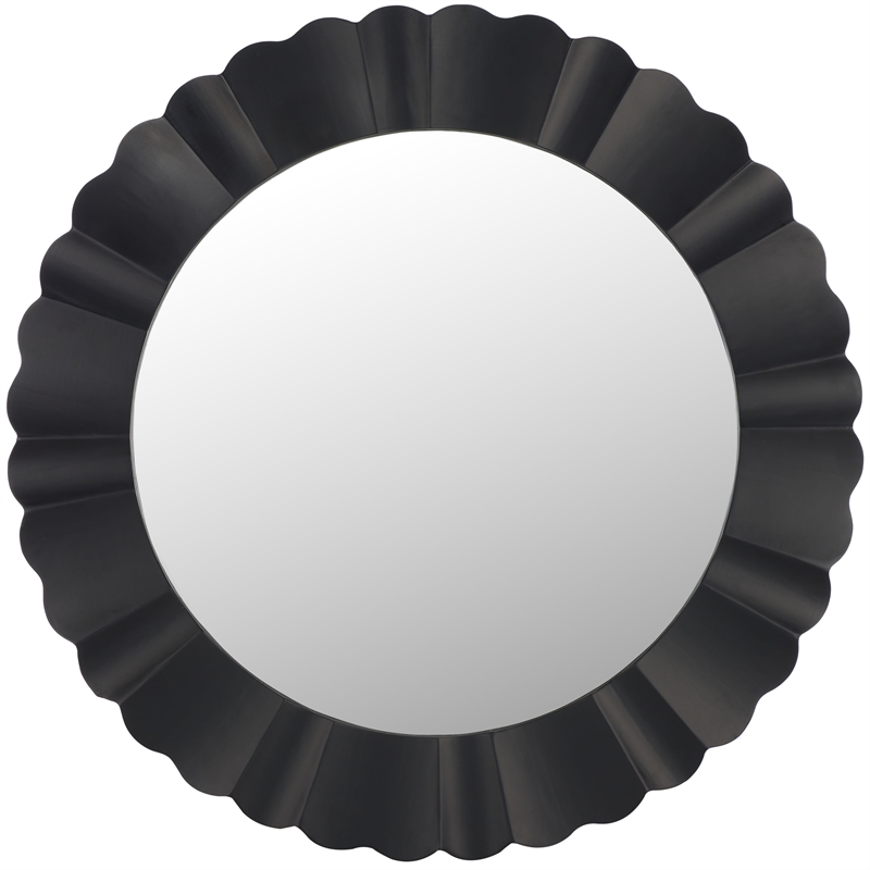 Safavieh Nooa Wood and Iron Mirror in Black