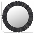 Safavieh Nooa Wood and Iron Mirror in Black