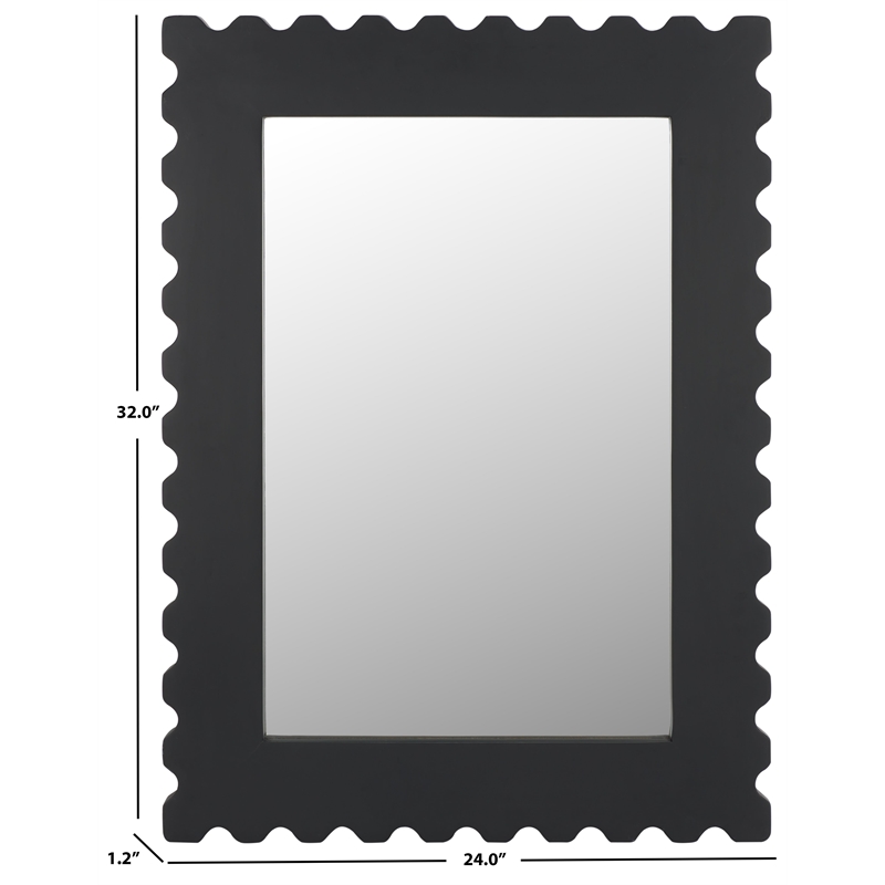 Safavieh Nadia Wood and Iron Mirror in Black