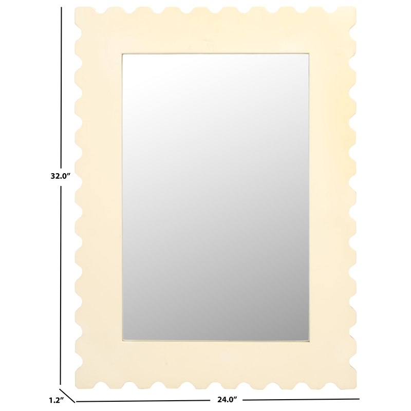 Safavieh Nadia Wood and Iron Mirror in White