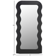 Safavieh Mahya Wood and Iron Mirror in Black
