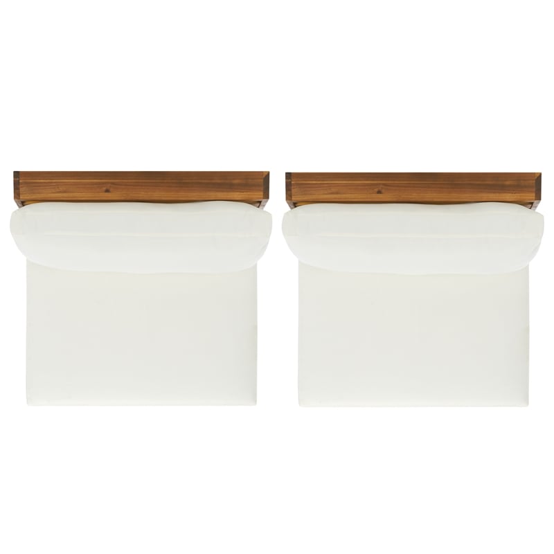 Safavieh Dune Wood and Polyester Lounge Chair Set Of 2 in Natural / Beige