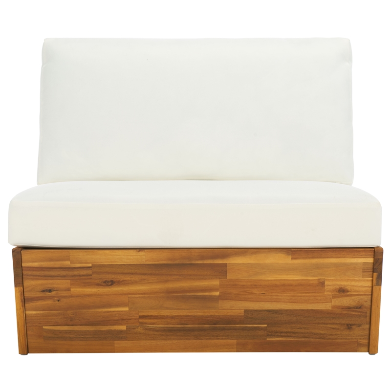 Safavieh Dune Wood and Polyester Lounge Chair Set Of 2 in Natural / Beige