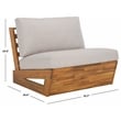 Safavieh Dune Wood and Polyester Lounge Chair Set Of 2 in Natural / Light Gray