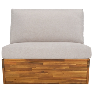 Safavieh Dune Wood and Polyester Lounge Chair Set Of 2 in Natural / Light Gray