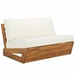 Safavieh Dune Wood and Polyester Sofa in Natural / Beige