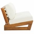 Safavieh Dune Wood and Polyester Sofa in Natural / Beige