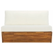 Safavieh Dune Wood and Polyester Sofa in Natural / Beige