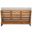 Safavieh Dune Wood and Polyester Sofa in Natural / Light Gray
