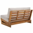 Safavieh Dune Wood and Polyester Sofa in Natural / Light Gray