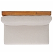 Safavieh Dune Wood and Polyester Sofa in Natural / Light Gray