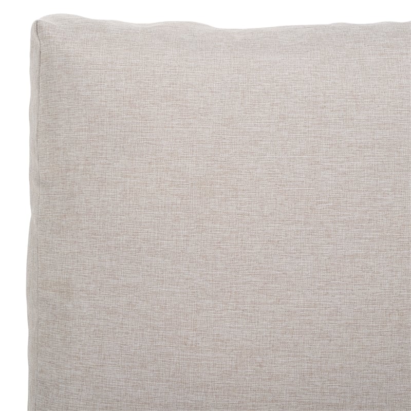 Safavieh Dune Wood and Polyester Sofa in Natural / Light Gray