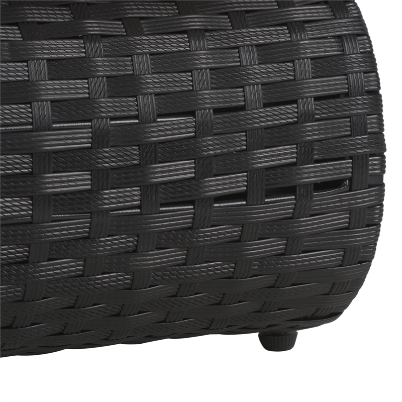 Safavieh Vale Steel and Polyester Lounger in Black / White