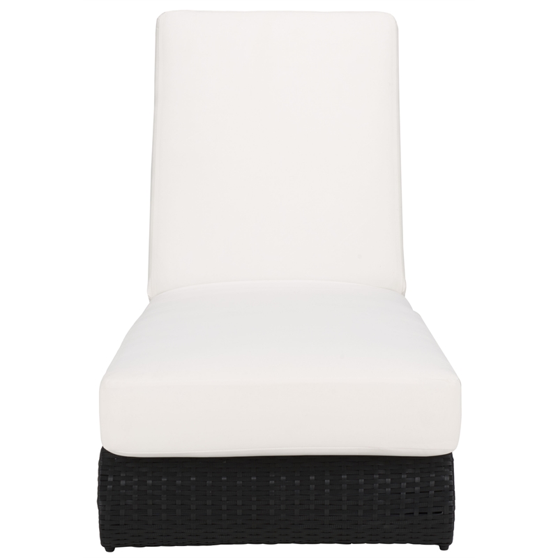 Safavieh Vale Steel and Polyester Lounger in Black / White
