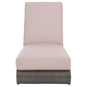 safavieh vale steel and polyester lounger in gray / light gray