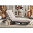 Safavieh Vale Steel and Polyester Lounger in Brown / Light Gray