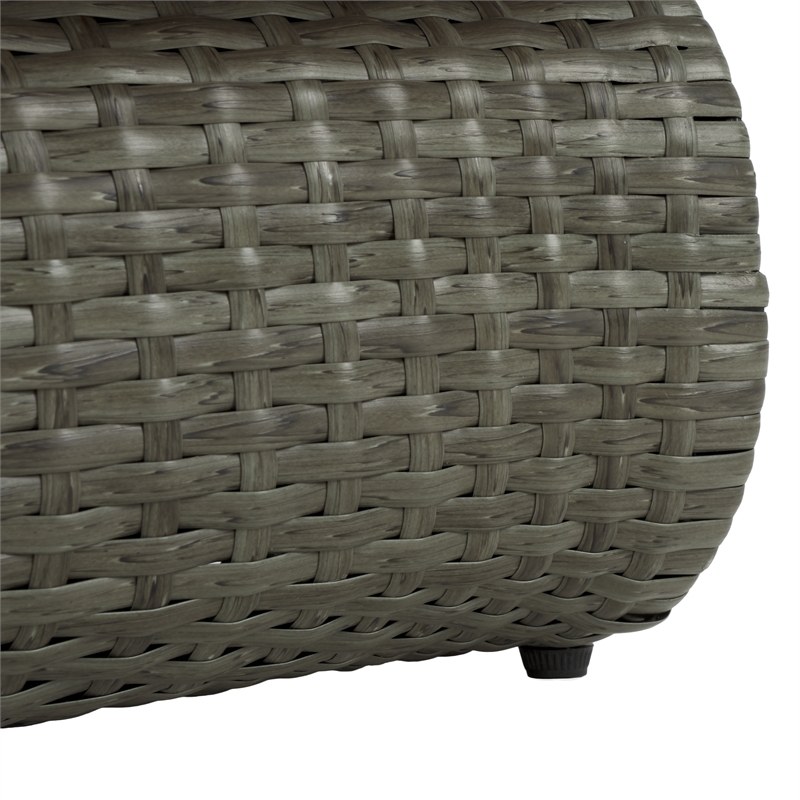 Safavieh Vale Steel and Polyester Lounger in Brown / Light Gray