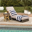 Safavieh Vale Steel and Polyester Lounger in Brown / Light Gray