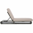 Safavieh Vale Steel and Polyester Lounger in Brown / Light Gray