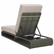 Safavieh Vale Steel and Polyester Lounger in Brown / Light Gray
