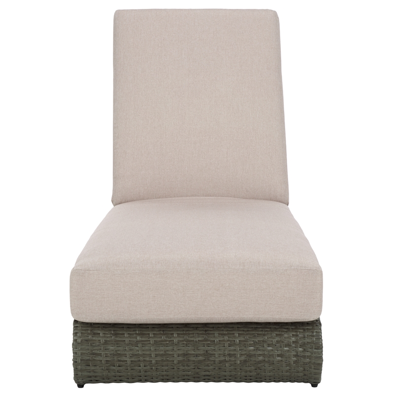 Safavieh Vale Steel and Polyester Lounger in Brown / Light Gray