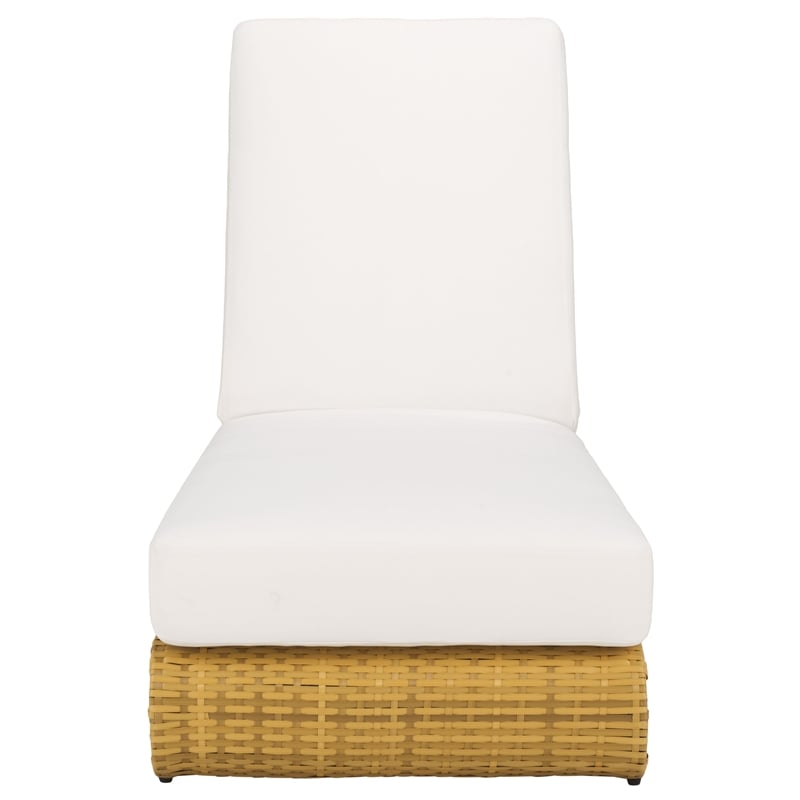 Safavieh Vale Steel and Polyester Lounger in Natural / White