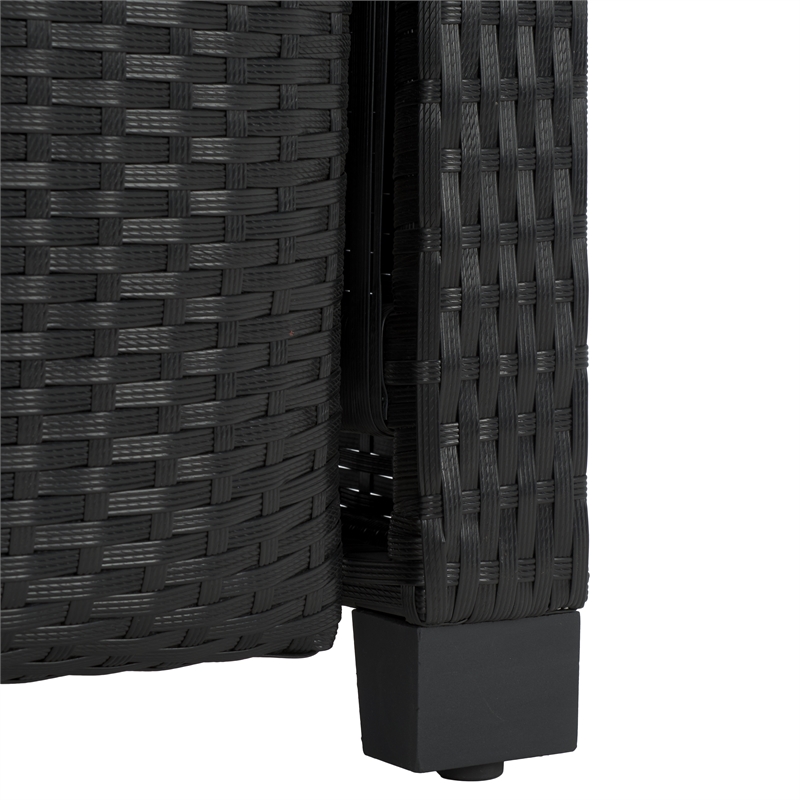 Safavieh Landon Aluminum and Polyester Recliner Chair  in Black / White