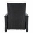 Safavieh Landon Aluminum and Polyester Recliner Chair  in Black / White