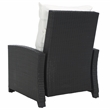 Safavieh Landon Aluminum and Polyester Recliner Chair  in Black / White