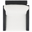 Safavieh Landon Aluminum and Polyester Recliner Chair  in Black / White