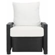 Safavieh Landon Aluminum and Polyester Recliner Chair  in Black / White
