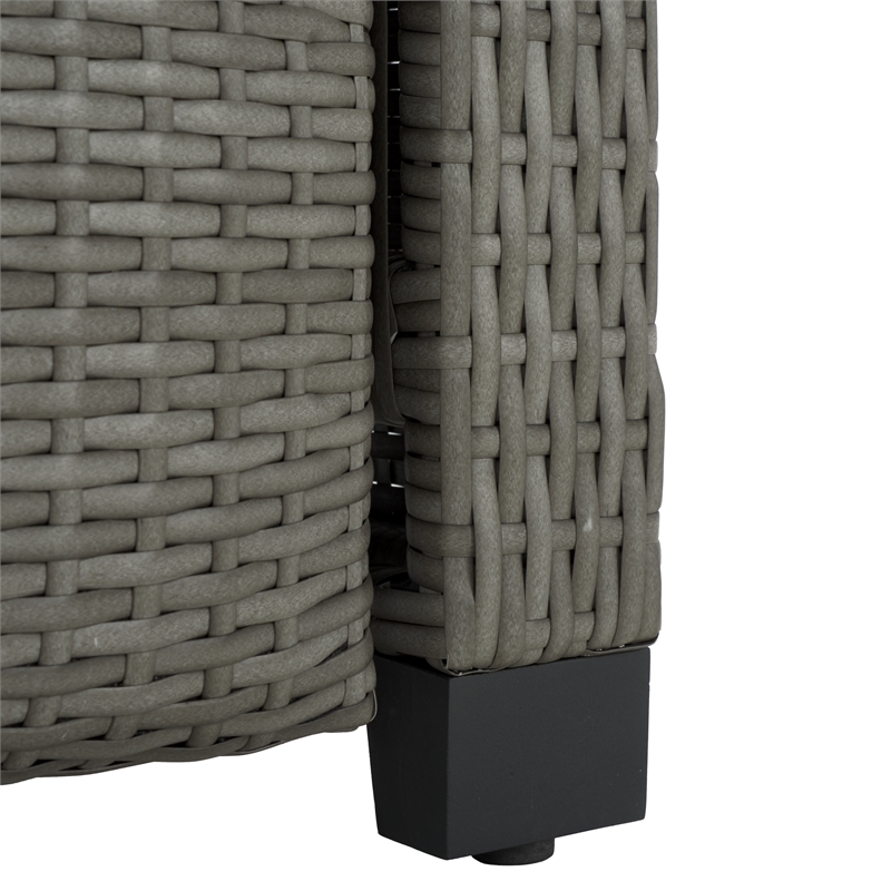 Safavieh Landon Aluminum and Polyester Recliner Chair in Gray / Light Gray
