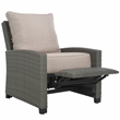 Safavieh Landon Aluminum and Polyester Recliner Chair in Gray / Light Gray