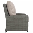 Safavieh Landon Aluminum and Polyester Recliner Chair in Gray / Light Gray