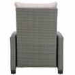 Safavieh Landon Aluminum and Polyester Recliner Chair in Gray / Light Gray