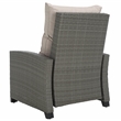 Safavieh Landon Aluminum and Polyester Recliner Chair in Gray / Light Gray