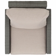 Safavieh Landon Aluminum and Polyester Recliner Chair in Gray / Light Gray