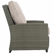 Safavieh Landon Aluminum and Polyester Recliner Chair in Brown / Light Gray