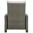 Safavieh Landon Aluminum and Polyester Recliner Chair in Brown / Light Gray